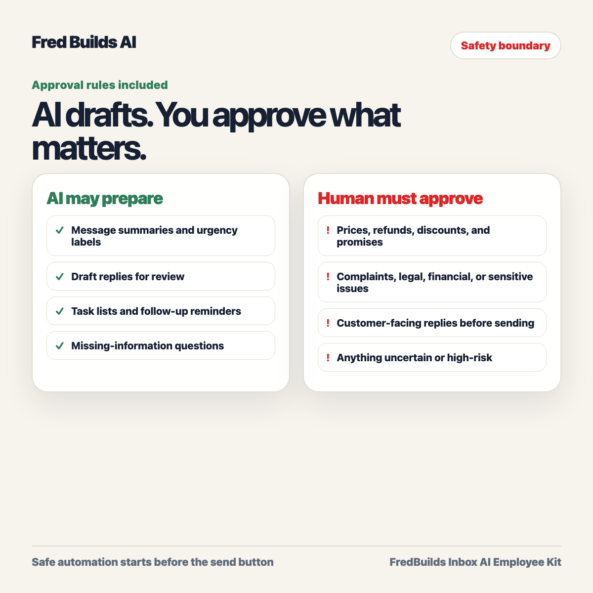 Inbox approval rules preview